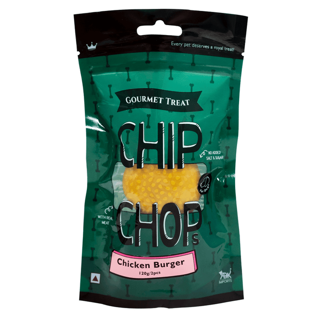 Chip Chops Chicken Burger Gourmet Dog Treats (Limited Shelf Life)