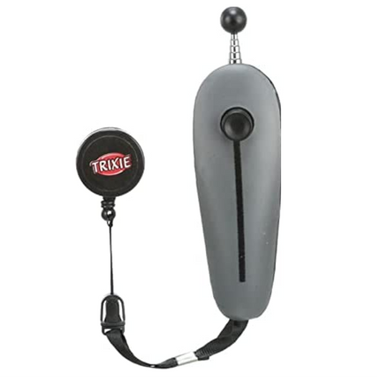 Trixie Target Stick with Clicker Button Retractable Toy for Dogs and Cats (Grey)