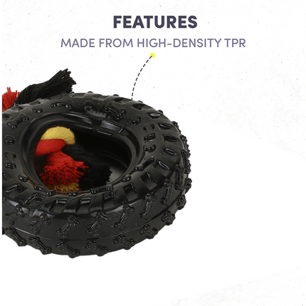 Basil Rubber Tyre with Cotton Rope for Dogs