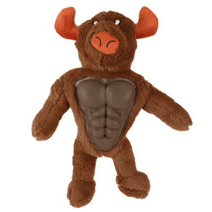 Basil Big Bull Plush Toy with Squeaky TPR for Dogs and Cats
