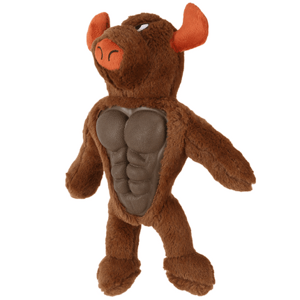 Basil Big Bull Plush Toy with Squeaky TPR for Dogs and Cats