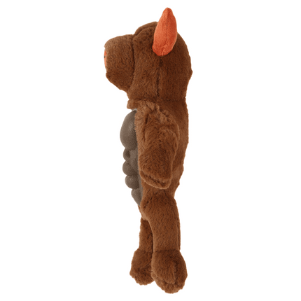 Basil Big Bull Plush Toy with Squeaky TPR for Dogs and Cats