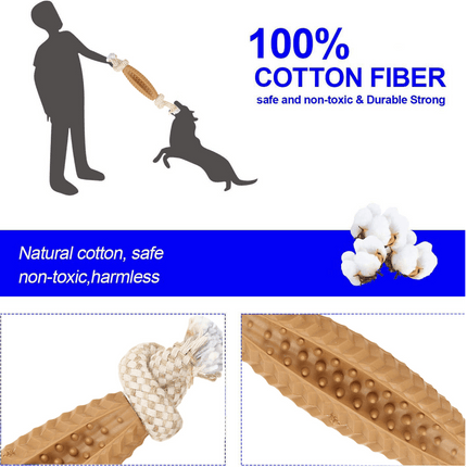 Basil Jute Rope with Spike TPR Chew Toy for Dogs | For Medium Chewers