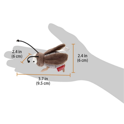GiGwi Melody Chaser with Motion Activated Sound Chip Cricket for Cats (Grey)