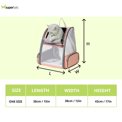 QPets Expandable Backpack for Dogs and Cats (Pink)
