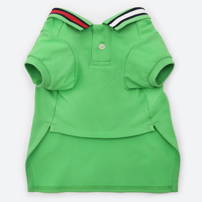 Tommy Hilfiger Flag Collar and Cluff Polo Tshirt for Dogs (Spring Lime)