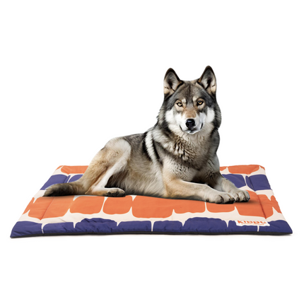 Kibbo Lightweight and Portable Summer Mats for Dogs and Cats (Orange/Blue)