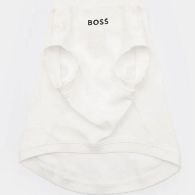 Boss Graphic Tshirt for Dogs (Bright White)