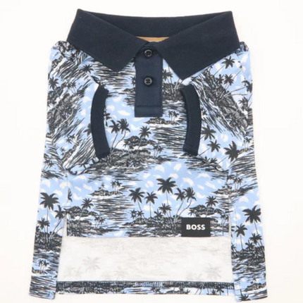 Boss Polo Tshirt for Dogs (Blue Palm)