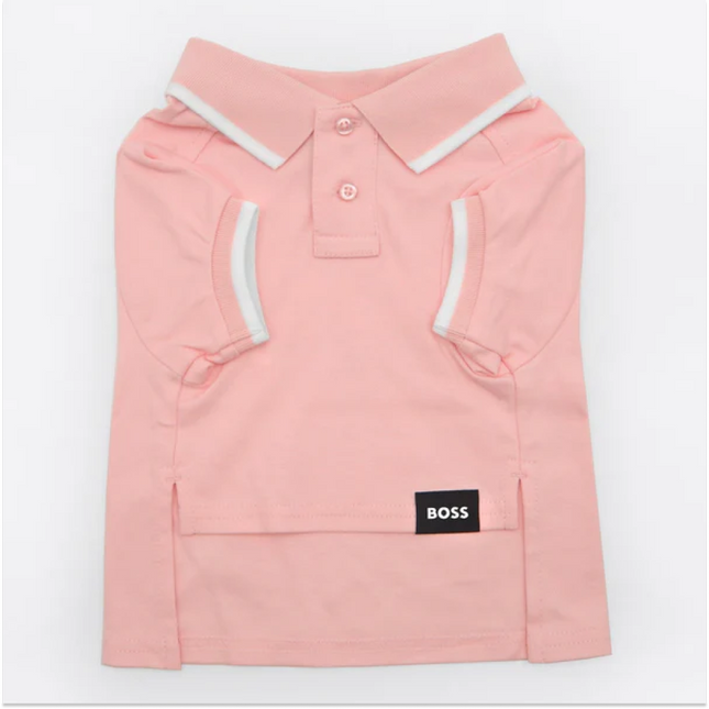 Boss Polo Tshirt for Dogs (Pink Cream)