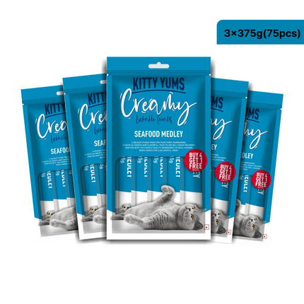 Kitty Yums Seafood Medley Creamy Cat Treat
