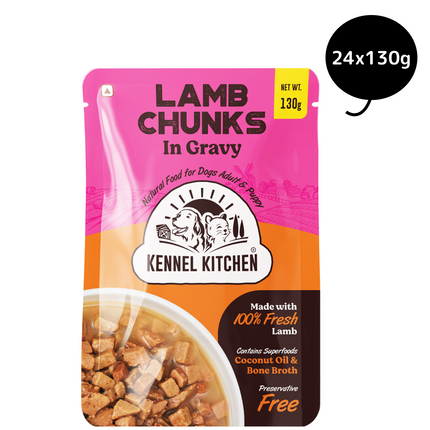 Kennel Kitchen Lamb Chunks in Gravy Puppy & Adult Wet Dog Food