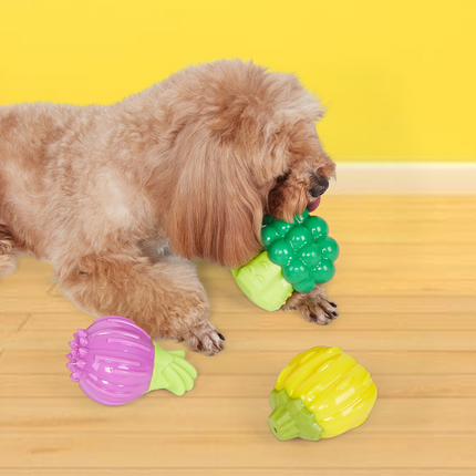 Fofos Giggling Vegi Bites Pumpkin Squeaky Chew Toy for Dogs