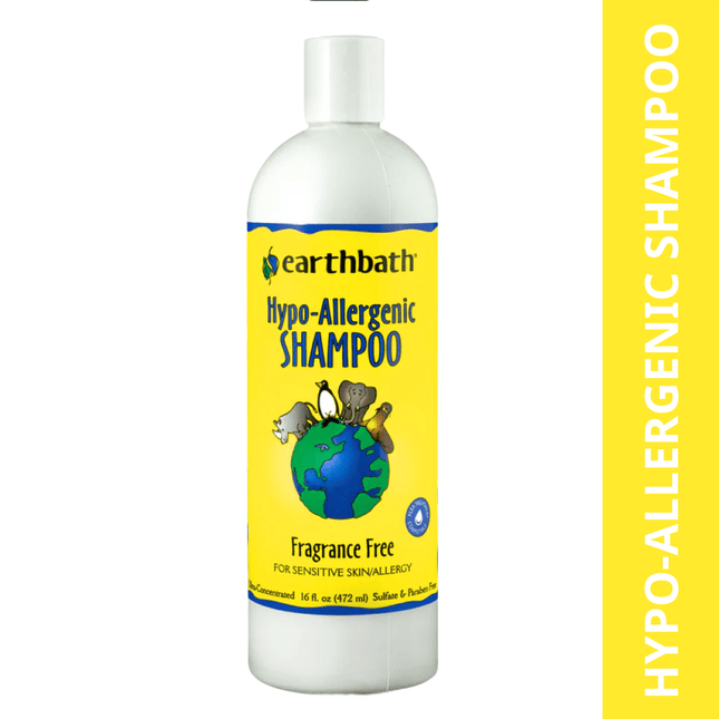EarthBath Hypo Allergenic Fragrance Free Shampoo for Dogs and Cats