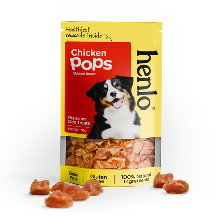 Pedigree Dentastix Oral Care for Adult (Large Breed of 25 kg+) and Henlo Chicken Pops Dog Treats Combo