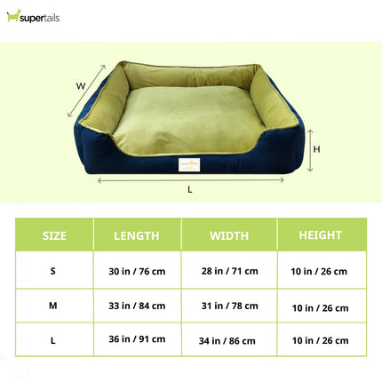House of Furry Turkish Velvet Bolster Oliver Bed for Dogs and Cats (Multicolor)