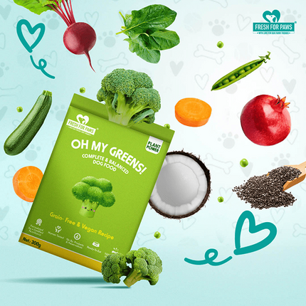 Fresh For Paws A Green Affair Grain Free & Vegan and Go Go Cottage Cheese and Oh My Greens Dog Wet Food Combo