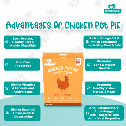 Fresh For Paws Chicken Pot Pie Wet Food for Cats and Dogs (100g)