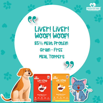Fresh For Paws Chicken Liver Pumpkin Liv Love & Chicken Liver Carrot Liv Love Supplement for Dogs