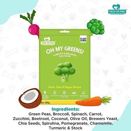 Fresh For Paws A Green Affair Grain Free & Vegan and Go Go Cottage Cheese and Oh My Greens Dog Wet Food Combo