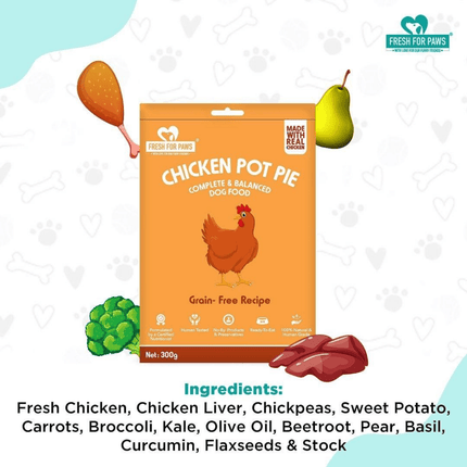 Fresh For Paws Chicken Pot Pie and Fish Supper and Lamb On The Go Wet Dogs and Cats Food Combo