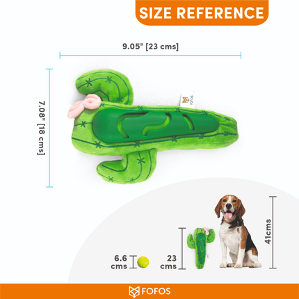 Fofos Cactus Treat Toy for Dogs (Green)
