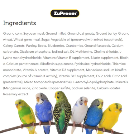 ZuPreem NutBlend Flavor With Natural Nut Flavour Medium Bird Food