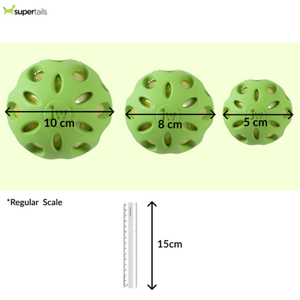 JW Crackle Heads Crackle Ball Toy for Dogs (Green)