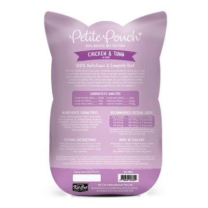 Kit Cat Chicken and Tuna and Chicken and Salmon Cat Wet Food Combo
