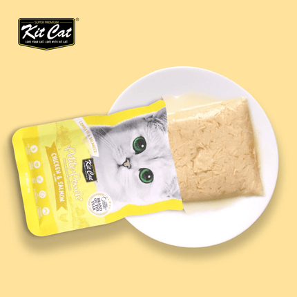 Kit Cat Chicken and Tuna and Chicken and Salmon Cat Wet Food Combo
