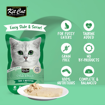 Kit Cat Tuna & White Fish, Chicken & Tuna, Tuna & Salmon Fish Cat Wet Food Combo