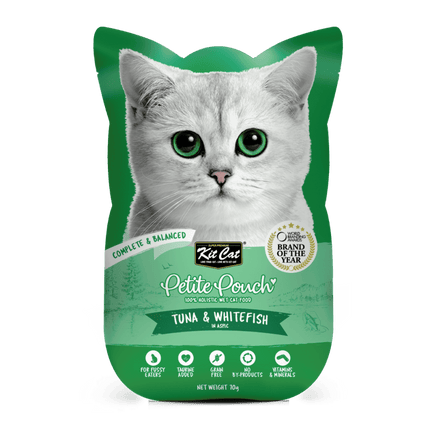 Kit Cat Tuna & White Fish, Chicken & Salmon and Classic Tuna Cat Wet Food Combo