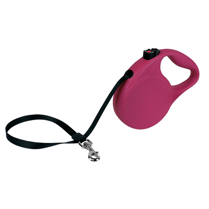 Kong Terrain Retractable Leash for Dogs and Cats (Fuchsia)