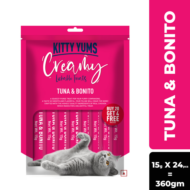 Kitty Yums Tuna & Bonito Creamy Cat Treats