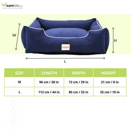 Kibbo Pet Bed with Chew Proof and Water Repellent Fabric For Dogs and Cats  (Blue)