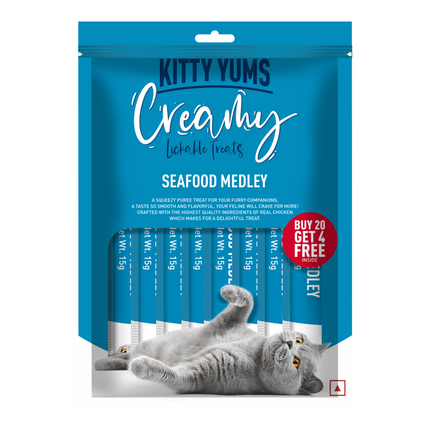 Kitty Yums Seafood Medley Creamy Cat Treat
