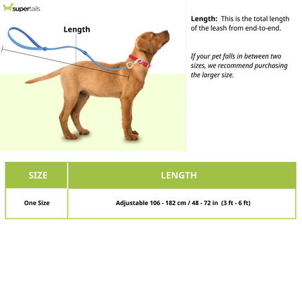 Kurgo Quantum 6 in 1 Dog Leash (Coastal Blue)