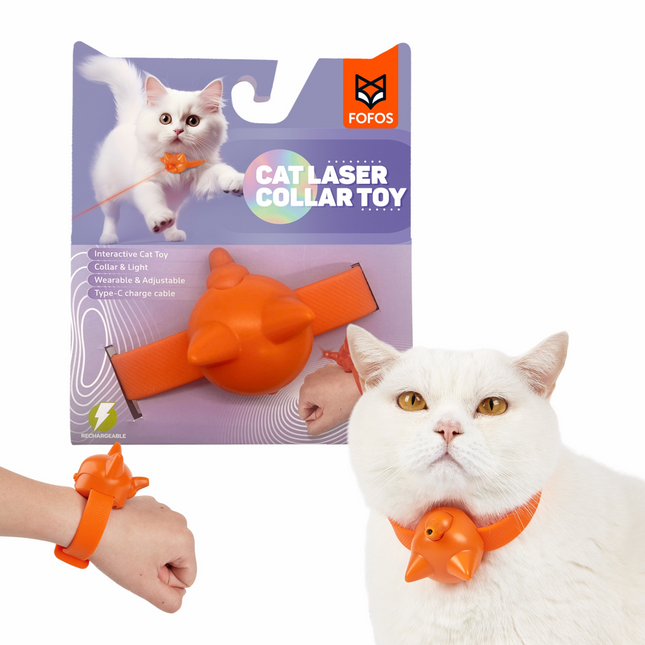 FOFOS Rechargeable Laser Collar Smart Toy for Cats