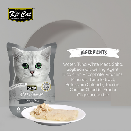Kit Cat Tuna and Saba in Aspic Cat Wet Food