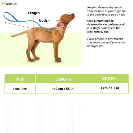 Let's Wag Double Handle Fabric Leash for Dogs (Pink)