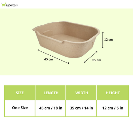 Fofos Disposable Litter Box for Cats (Beige)