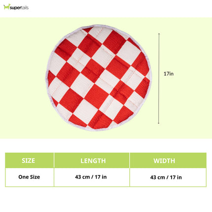 Pet Set Go Cozy Checks Mat for Cats (Red)