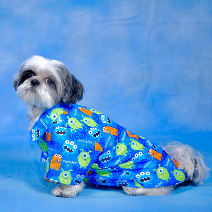 Dogobow Monster Print Shirt for Dogs (Blue)