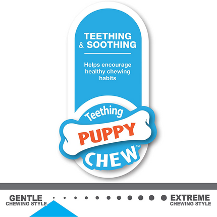 Nylabone Puppy Teething Chicken Flavoured Chew Bone Toy for Dogs (Brown)