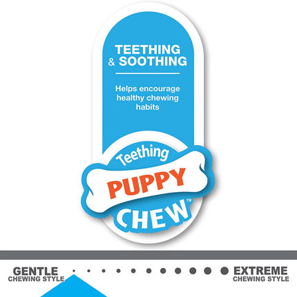 Nylabone Puppy Teething Chicken Medley Flavoured Chew and Ring Bone Toy for Dogs (Brown)