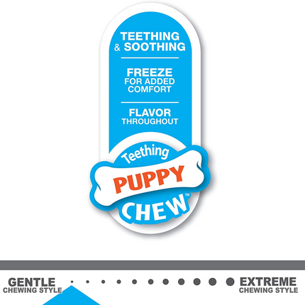 Nylabone Puppy Teething Lamb and Apple Flavoured Chew Bone Toy for Dogs (Yellow)