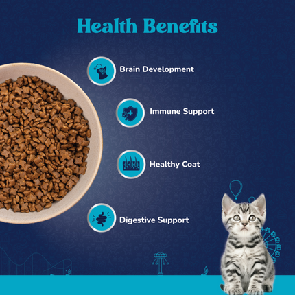 Carniwel Ocean Fish and Krill Dry Food and Whiskas Tuna in Jelly Kitten Cat Wet Food Combo