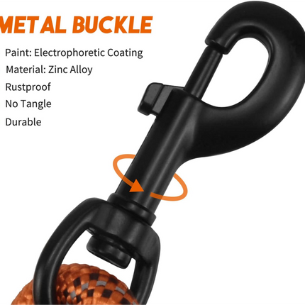 Pet Vogue Reflective Rope Leash for Dogs (Orange)