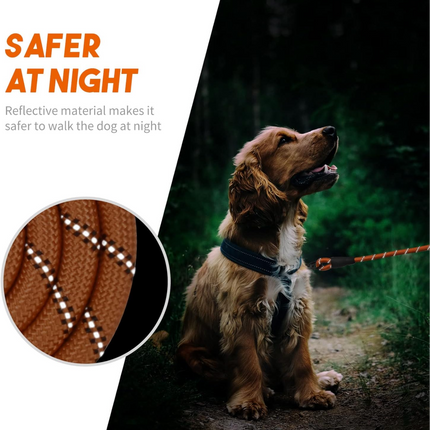 Pet Vogue Reflective Rope Leash for Dogs (Orange)