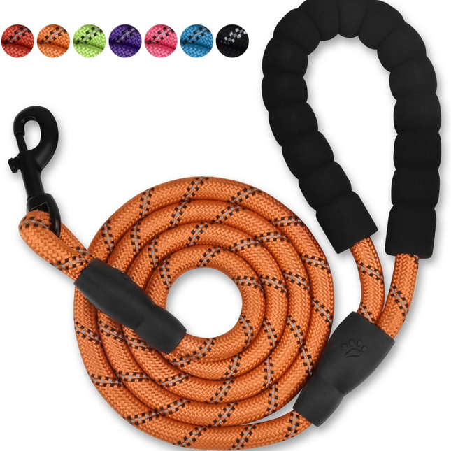 Pet Vogue Reflective Rope Leash for Dogs (Orange)